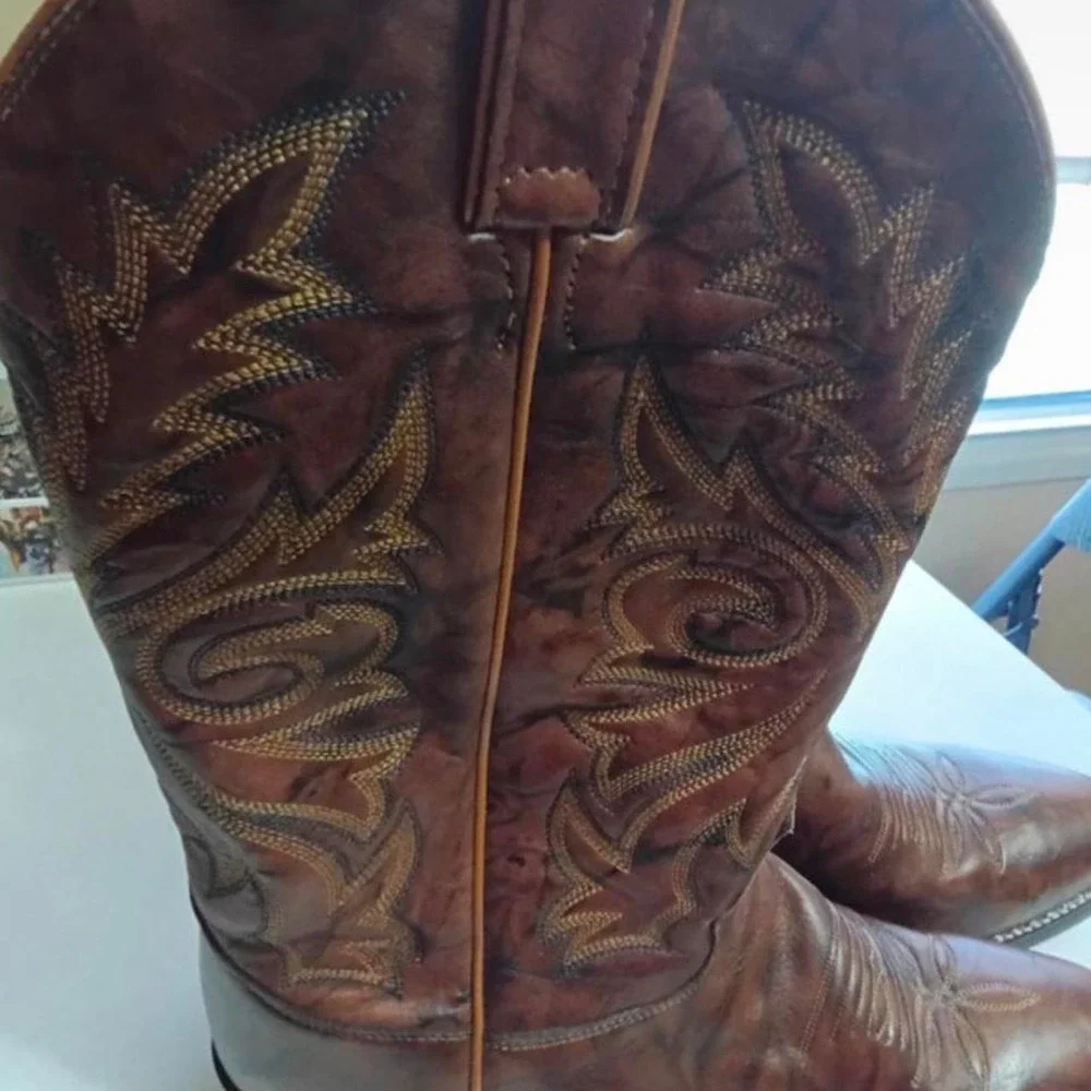 Justin Brown Leather Booits
